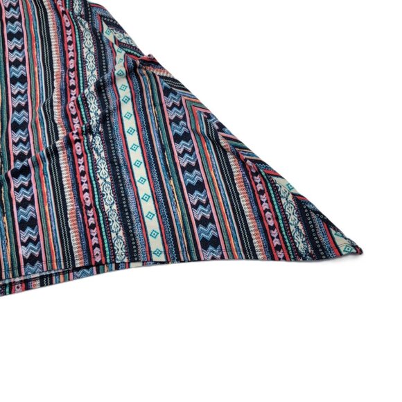 Women's Southwestern Striped Flare Skirt Size Medium Knee Length - Festival BOHO - Picture 6 of 9